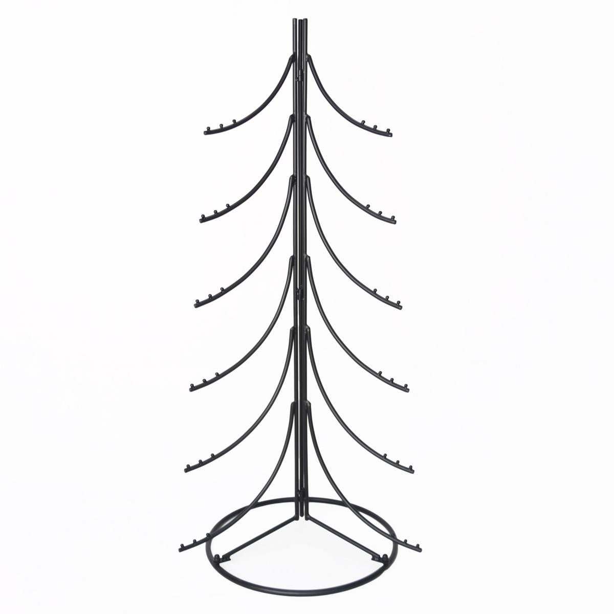Decorazione albero stilizzato in metallo nero, 53X52H120 cm