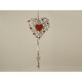 Decorazione da appendere a cuore in vimini marrone (kit da 5)