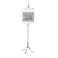 Cartello con stand aperto-chiuso ferro bianco, 34x30x121 cm