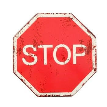 Cartello Stop in ferro (kit da 5)