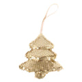 Decorazione di Natale albero con paillette dorate, 11x3x11 cm (kit da 10)