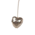 Decorazione natalizia cuore con paillette oro (kit da 10)