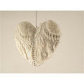 Decorazione natalizia a cuore bianca e argento (kit da 10)