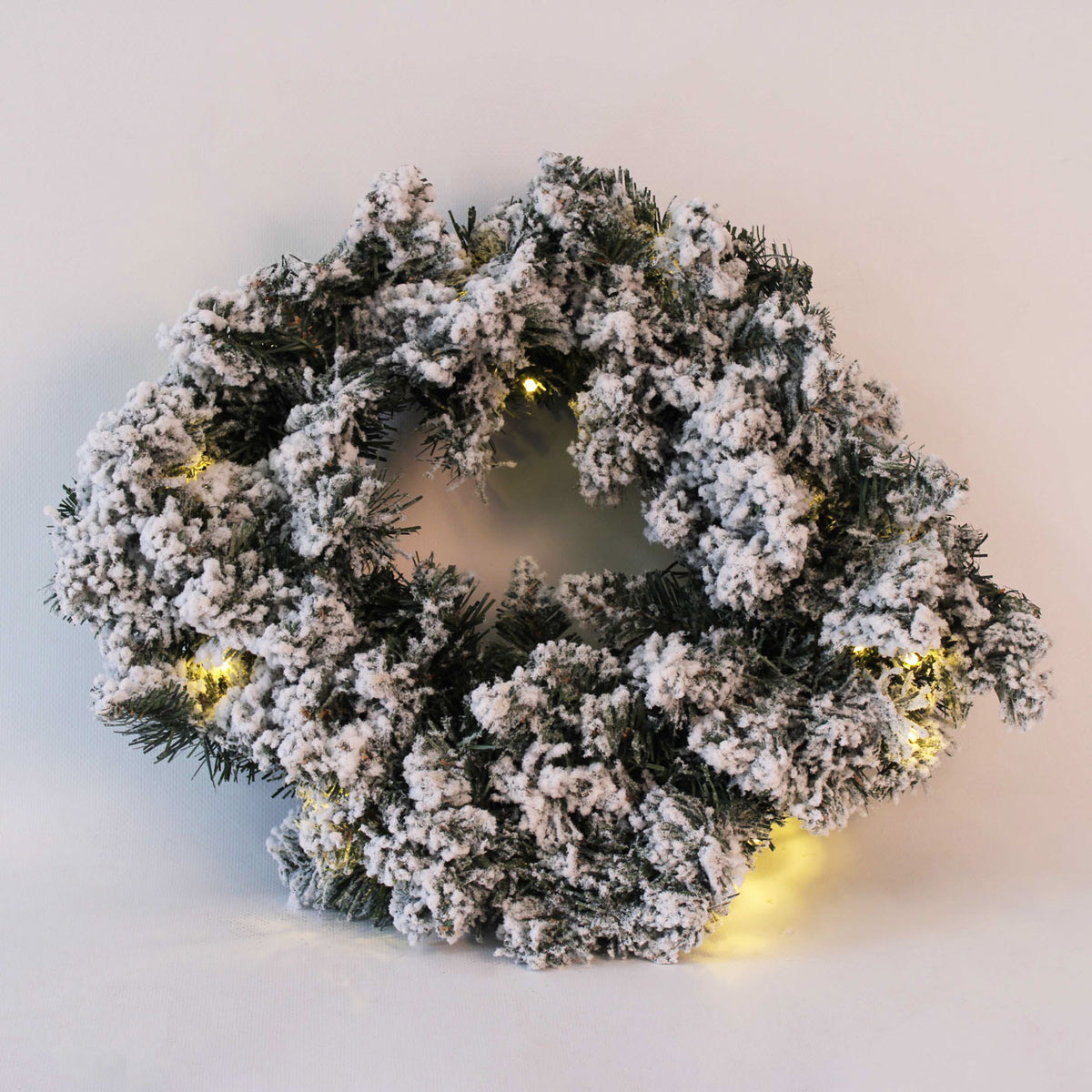Decorazione natalizia corona con luci, Ø40x15 cm (kit da 3)