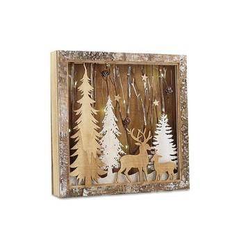Decorazione natalizia a quadretto con luci (kit da 3)