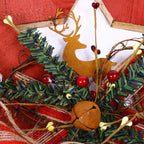 Decorazione natalizia in legno stella rossa, 30H4 cm (kit da 3)