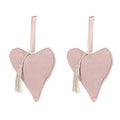 Decorazione da appendere a cuore rosa (kit da 5)