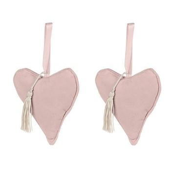 Decorazione da appendere a cuore rosa (kit da 5)