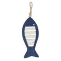 Decorazione pesce blu da appendere, 8x1x22 cm (kit da 10)