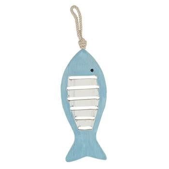 Decorazione pesce azzurro da appendere, 8x1x22 cm (kit da 10)
