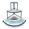 Espositore x fiori 3pia angolo metallo, 103x72x96 cm