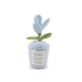 Fermaporta a fiore in tessuto azzurro (kit da 5)