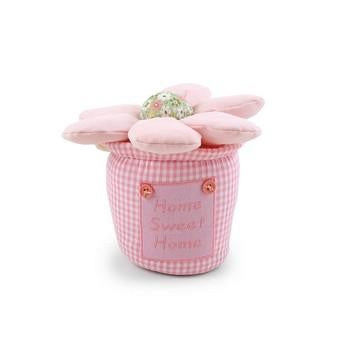 Fermaporta a fiore in tessuto rosa (kit da 3)
