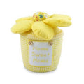 Fermaporta a fiore in tessuto giallo (kit da 3)