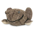 Fermaporta a rana in tessuto scozzese, 23x23H13 cm (kit da 3)