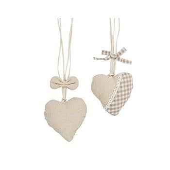 Fermatenda in tessuto a cuore, 2 assortiti (kit da 10)