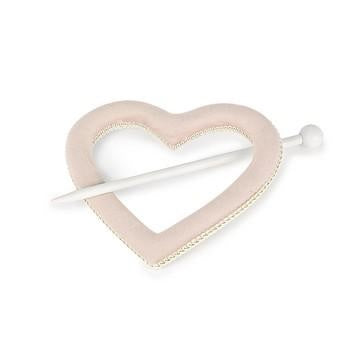Fermatenda a cuore beige (kit da 10)