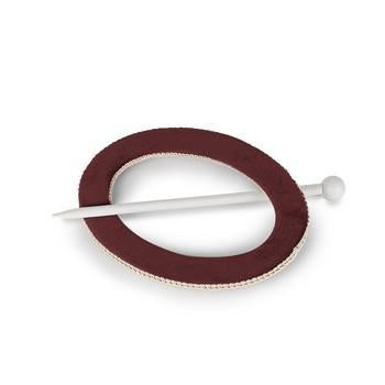 Fermatenda ovale bordeaux (kit da 10)