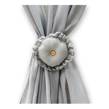 Fermatenda tondo grigio, 11x11 cm (kit da 10)