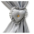 Fermatenda a cuore grigio, 11x11 cm (kit da 10)