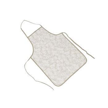 Grembiule da cucina con roselline bianche (kit da 3)