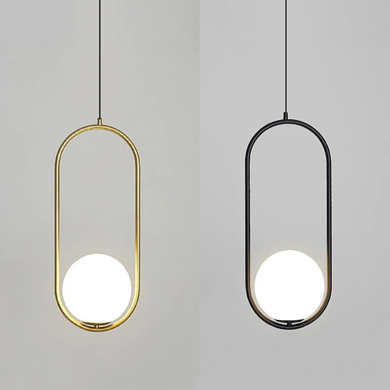 Lampada a sospensione con sfere in vetro, nera o oro – dettaglio 3