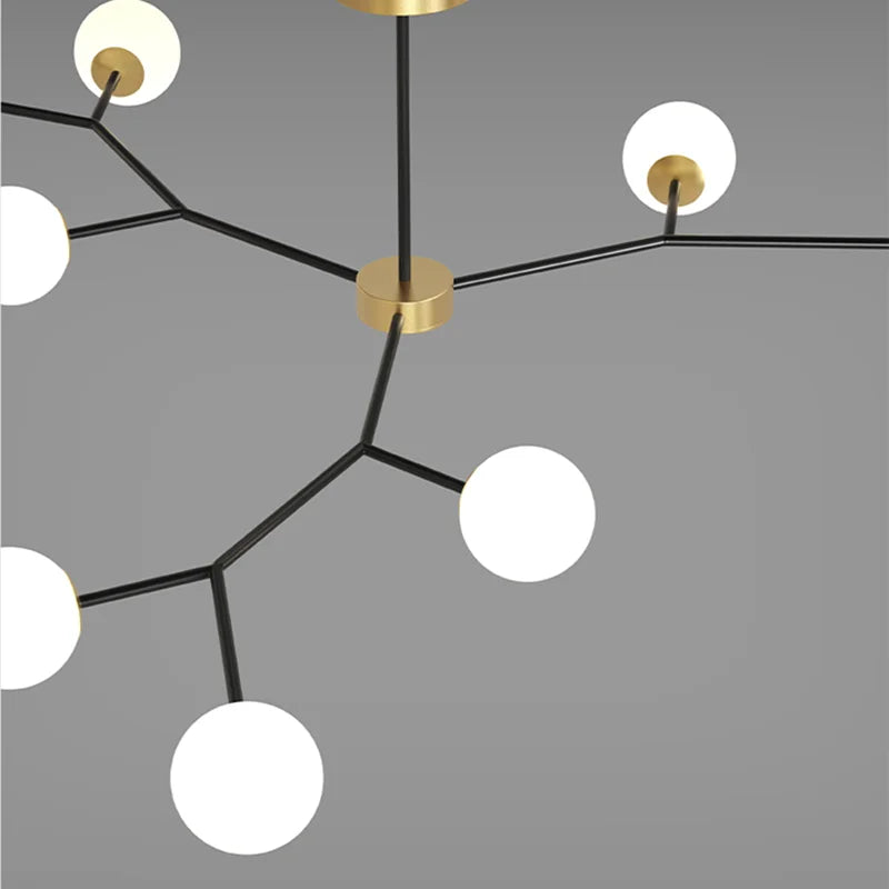 Lampadario molecolare in vetro, da 6 a 18 luci – dettaglio 5