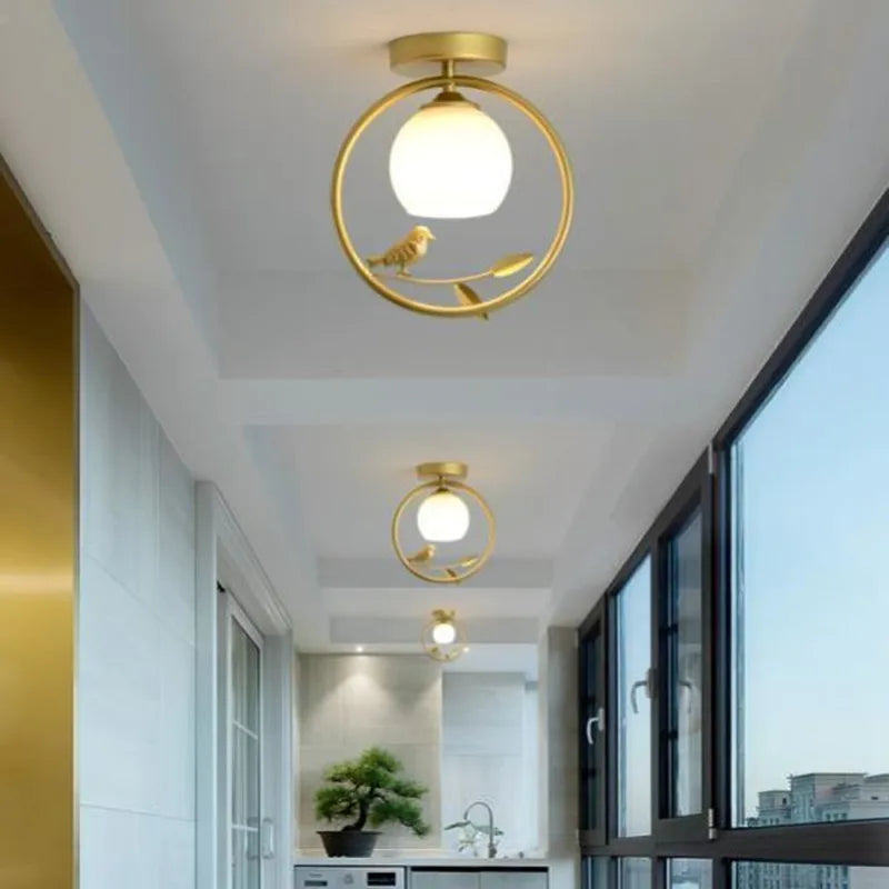Lampadario piccolo con uccelli per ingresso e corridoio – dettaglio 2