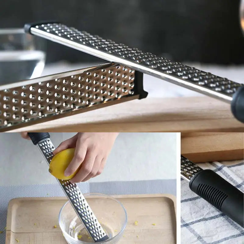 Grattugia e zester multifunzione in acciaio inox da 12 pollici – dettaglio 4