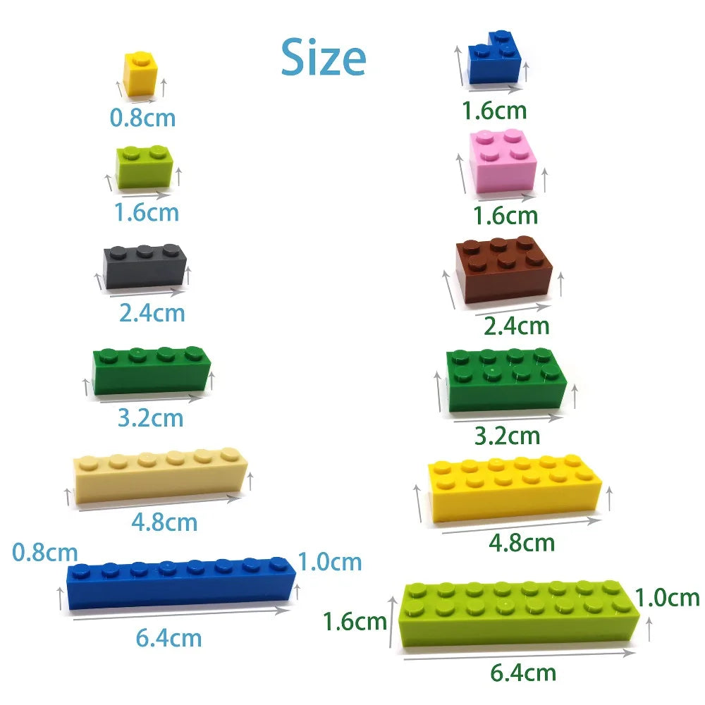 600 pz FAI DA TE Blocchi di Costruzione Figure Sottili Mattoni Lampada 12 Colori Educativi Formato Creativo Compatibile Con 4037 Giocattoli per I Bambini