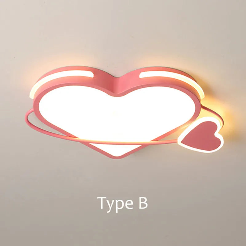 Lampadario a cuore per ragazza bambini ragazzi lampada da camera per bambini plafoniere nordiche per interni – foto 8