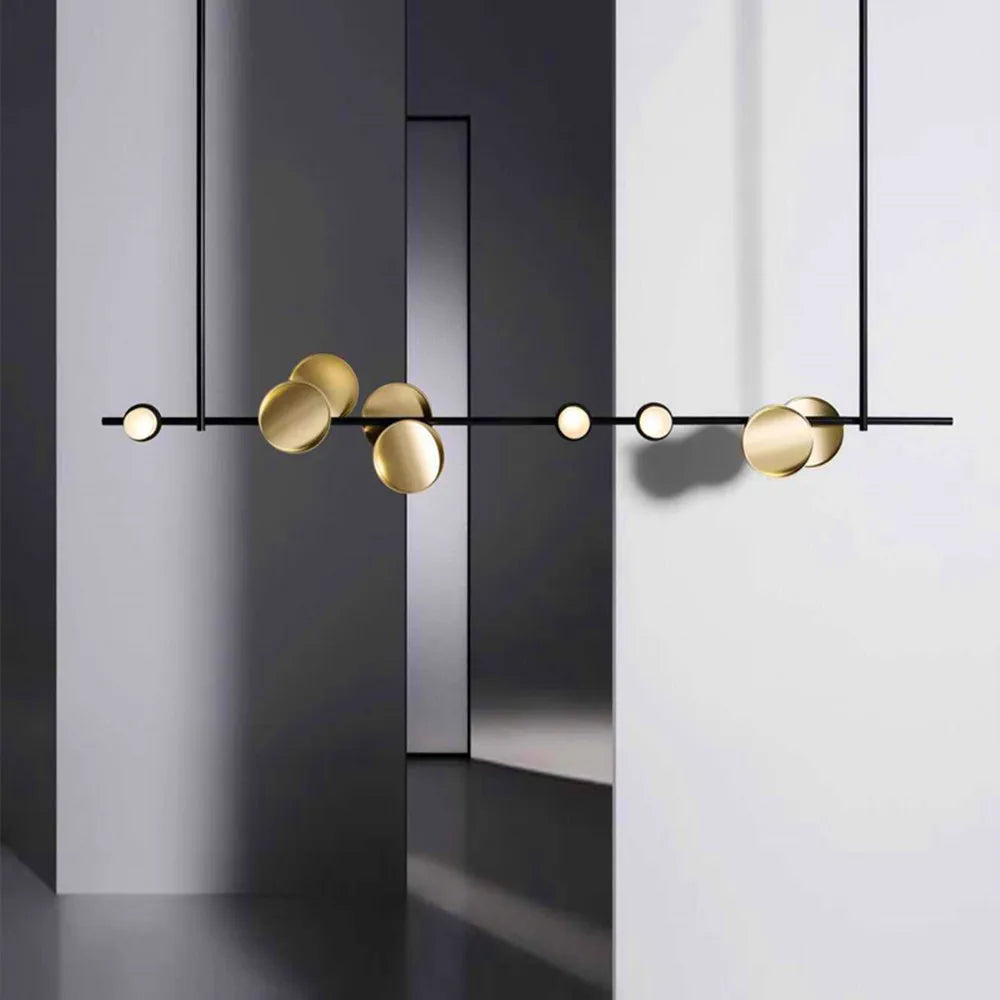 Lampadario a disco con striscia luminosa, 3 stili – dettaglio 2