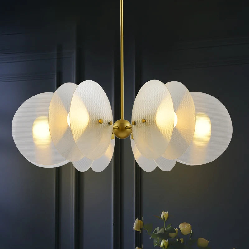 Sospensione nordica dorata, da 1 a 4 luci