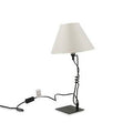 Lampada in ferro nero modello molla, H45 cm (kit da 5)