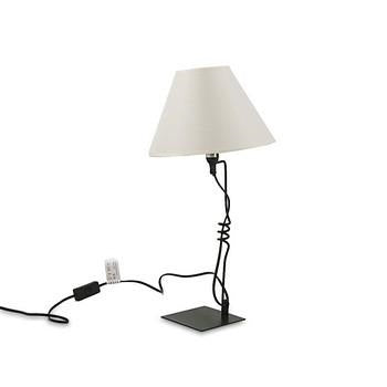 Lampada in ferro nero modello molla, H45 cm (kit da 5)