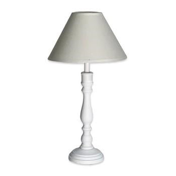 Lampada da tavolo bianca base tonda