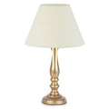 Lampada dorata con paralume bianco, Ø22,5H40 cm