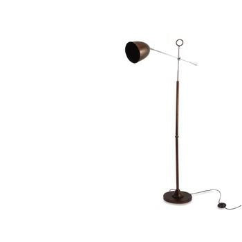 Lampada da terra in ferro marrone antico