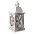 Lanterna in legno sbiancato, 16x16x35 cm