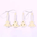 Decorazione candela in legno con albero, set di 4 pezzi, 3,5H7,5 cm (kit da 10)