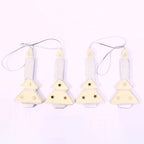 Decorazione candela in legno con albero, set di 4 pezzi, 3,5H7,5 cm (kit da 10)