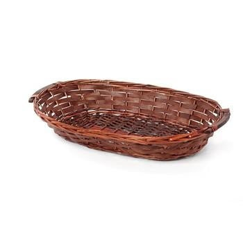 Cesto ovale lungo in vimini marrone (kit da 5)