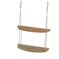 Mensola in legno a due posti (kit da 3)