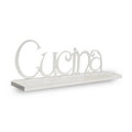 Mensola "cucina" bianca, 52x16x20 cm