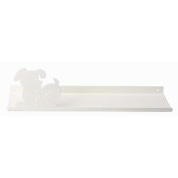 Mensolina cane bianca, 40x10,5x8 cm