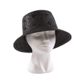 Cappello nero in paglia naturale, taglia regolabile