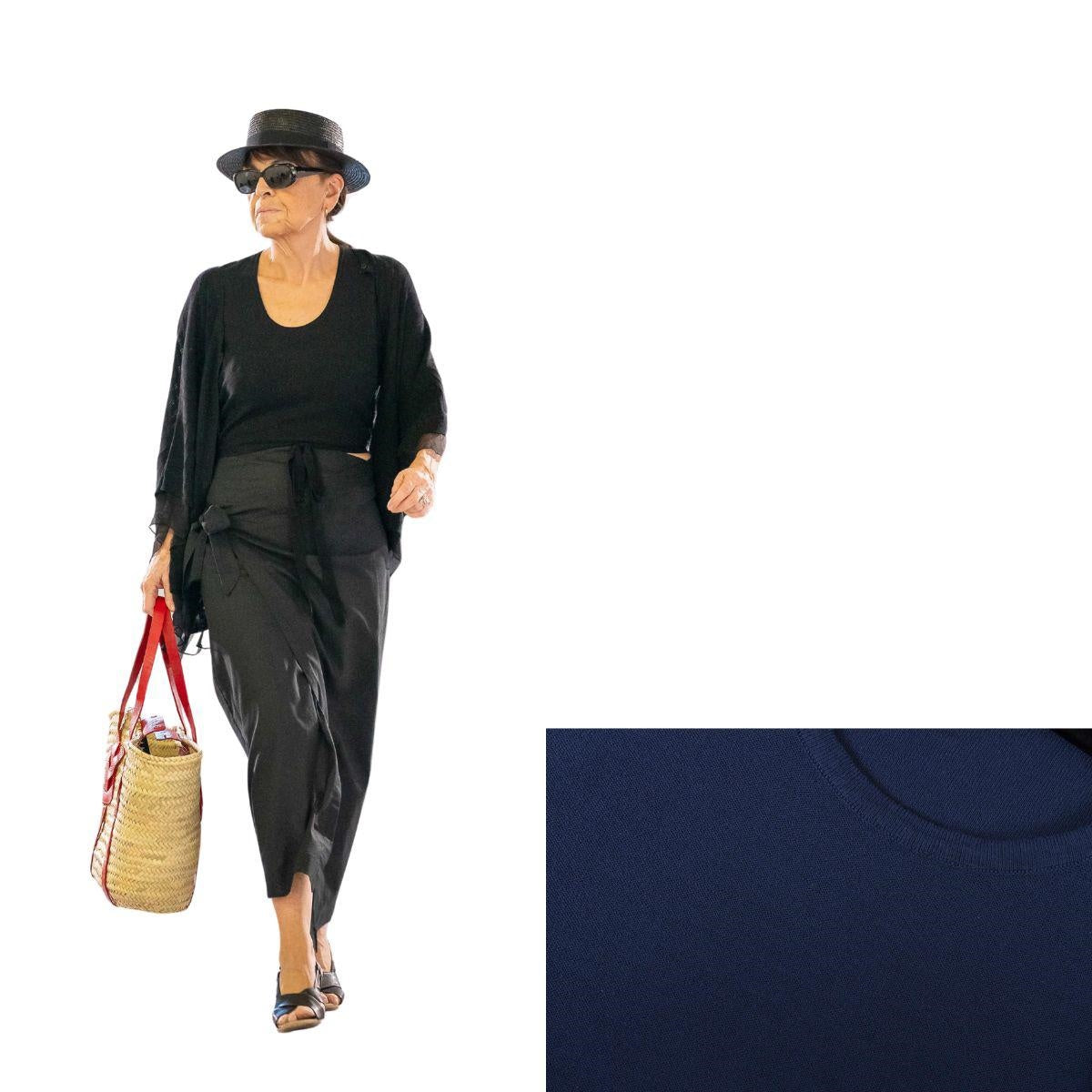 Canottiera blu in cotone, taglia M