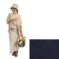 Cardigan blu in cotone e lino, taglia M