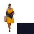 Abito blu in lino, cotone e pura seta, taglia M