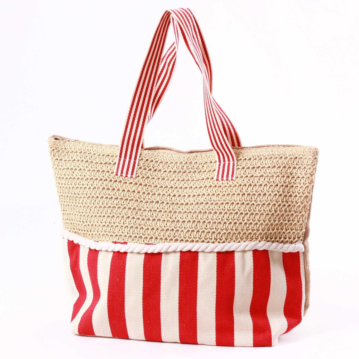 Borsa in cellulosa tessile e juta rossa